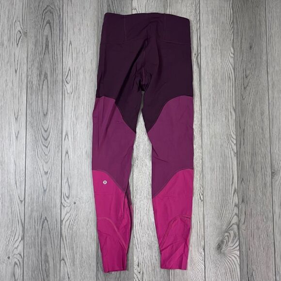 Lululemon Women Size 8 Colour Me Ombre Colorblock Tight Athletic Pullon Leggings - Picture 1 of 7